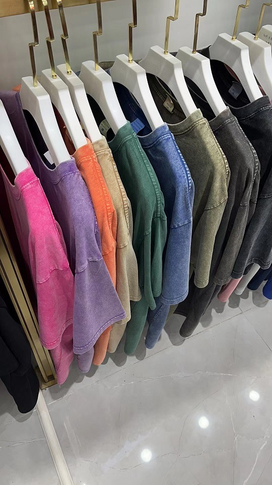 Classic Plaid Shirt Casual T Shirt Men&prime; S Short Sleeved Shirt Abstract Color Washed T Shirt