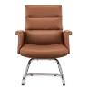 Buy cheap Ergonomic Office Chair Flexible Chrome Wheel Convenient Pu Leather Swivel Boss Manager Staff Modern Revolving Chair ﻿ from wholesalers