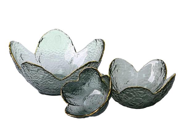 Buy cheap 16cm Sakura Shaped Solid Colored Glass Salad Bowel, Ketchup Saucer Appetizer Plates from wholesalers