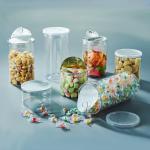 Cylinder Custom Airtight Plastic Jars Dried Food Canister Plastic Container OEM