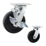 150mm PP Heavy Duty Plate Casters 400kg Loading Swivel For Sale