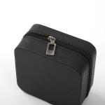 Luxury Jewellery Gift Storage Box Custom Logo Portable Small Leather Black