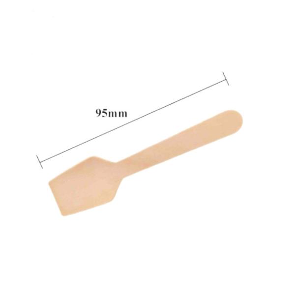 Buy cheap 95mm Biodegradable Nature Disposable Cutlery Mini Dessert Ice Cream Wooden Spoon from wholesalers