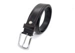 Orginal Male Leather Dress Belt 3.5cm Width Single Prong Buckle Corrosion