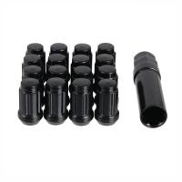 Buy cheap Black Long Spline Atv Lug Nuts 19 Mm Hex Heat Treated Cold Forged Steel product