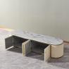 Buy cheap Pink Mid Century Golden Stainless Steel 78" TV Stand With 4 Doors from wholesalers
