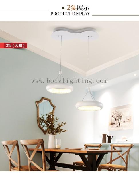 Buy cheap Two LED Light Pendant Lightings And Handelier White Color Aliminum from wholesalers