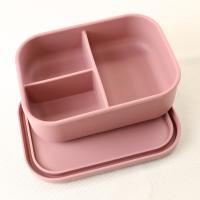 Buy cheap 3 Compartment Silicone Lunch Containers , Reusable Silicone Bento Lunch Box Leak product