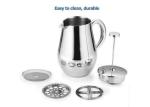 Stainless Steel French Press Coffee Maker 18/10 Bonus 1000ML Plunger Coffee