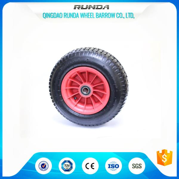 Buy cheap 4 Ply Rating Pneumatic Rubber Wheels 16inches Size Plastic Rim 170KG Loading from wholesalers