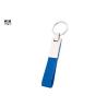 Buy cheap Blue / Red Personalised Leather Keyring Laser Engraved Logo Leather Key Holder from wholesalers