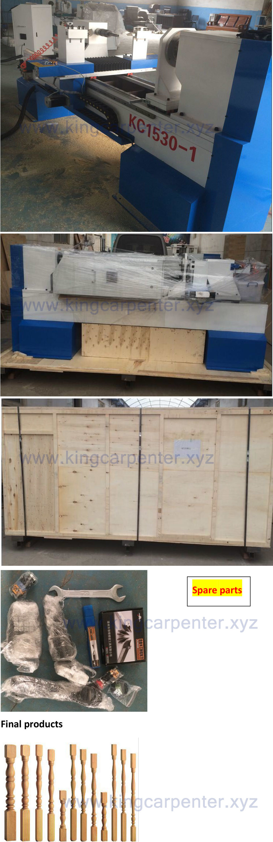 CNC wood turning machine DSP control easy to use CNC wood Lathe
