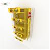 Buy cheap Custom 4-Tiers Yellow Metal Food Display Rack Design for Sale from wholesalers