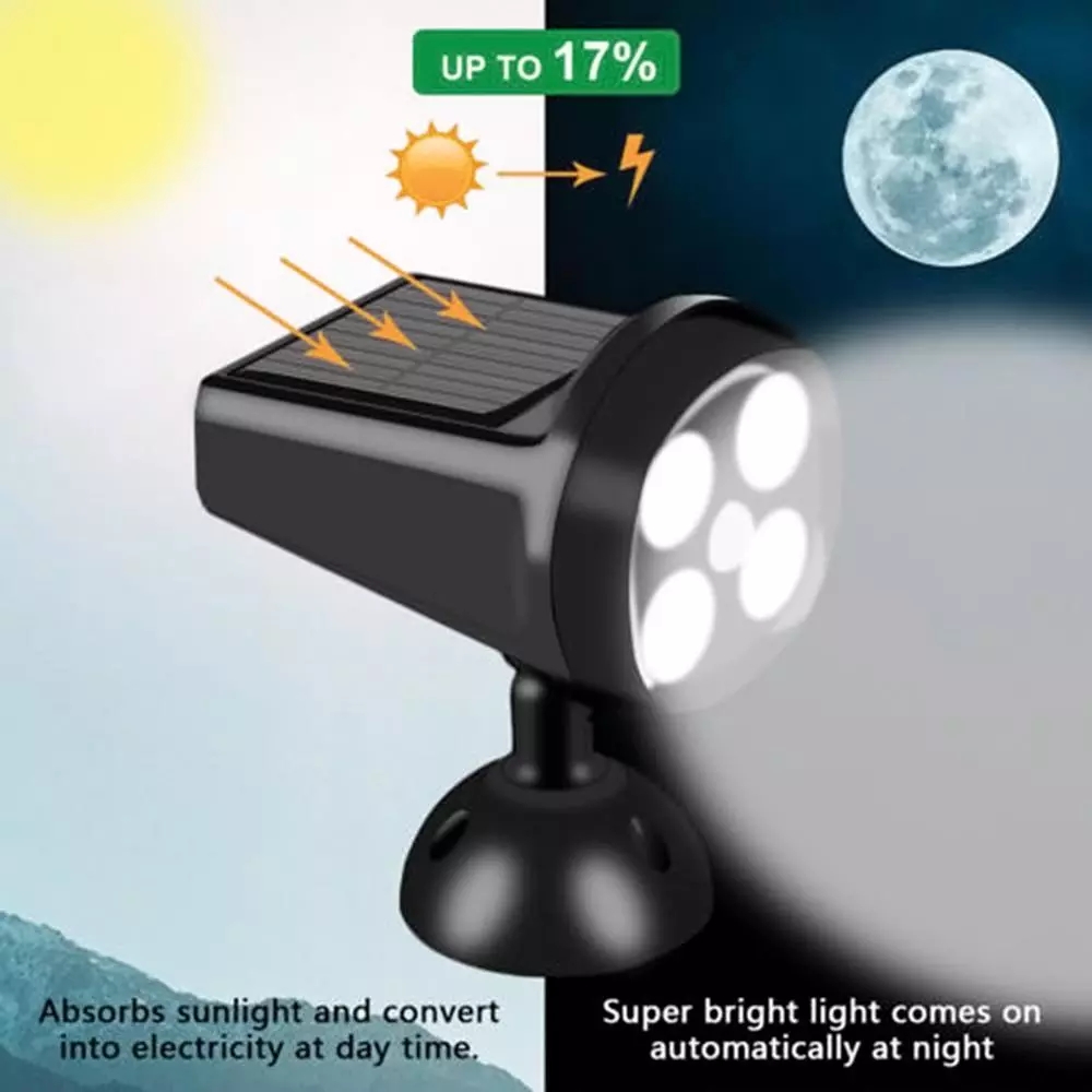 2000mAh 6W 300LMs Solar Powered Pir Led Wall Light / 4 Led Solar Light