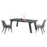 Buy cheap Fashion Rectangle Stone Look Dining Table Tempered Glass Extension Type from wholesalers
