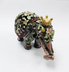 HOT Selling Elephant Custom Metal Jewelry Box Cute Elephant shaped metal jewelry