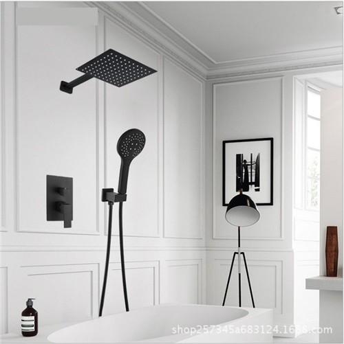 Buy cheap Black Painted Shower Wall Faucet Stainless Steel Material Great Deforming Resistance from wholesalers
