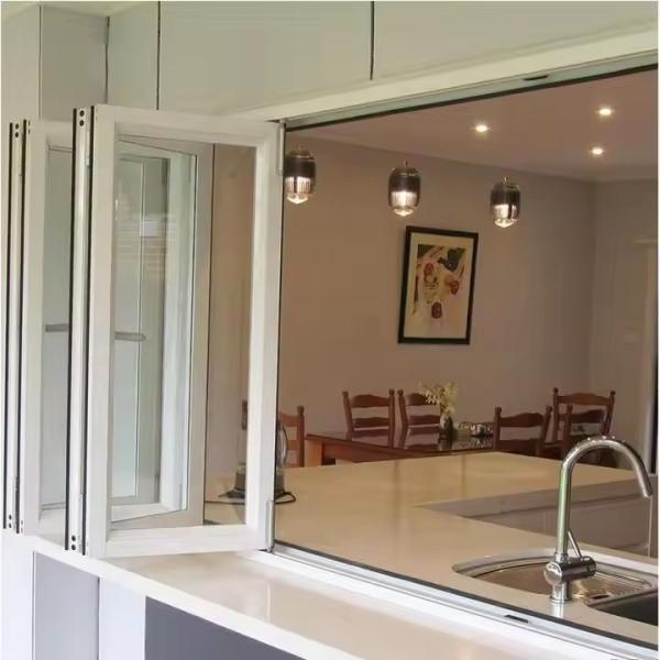 Buy cheap 1.5mm Aluminum Folding Windows Long-Lasting with Horizontal Folding Pattern and Anodized Frame Finish from wholesalers