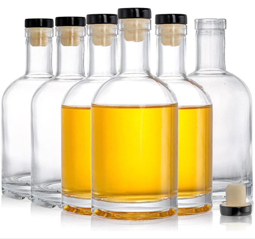 Beverage Glass Bottle for Custom Design Clear Bordeaux Wine Bottle Vodka Glass Bottle