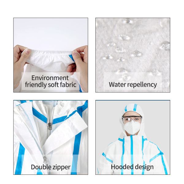 Impervious Medical Protective Clothing Coveralls With High Breathable