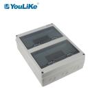 IP65 Outdoor Plastic MCB Box 24 Way Power Distribution Transparent Door