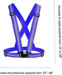 4 Adjustable Buckles Fiber Polyester Purple Ladies Hi Vis Vest 42*52cm