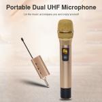 2 Pieces Pair Wireless Handheld KTV Singing Microphone for Voice Amplification