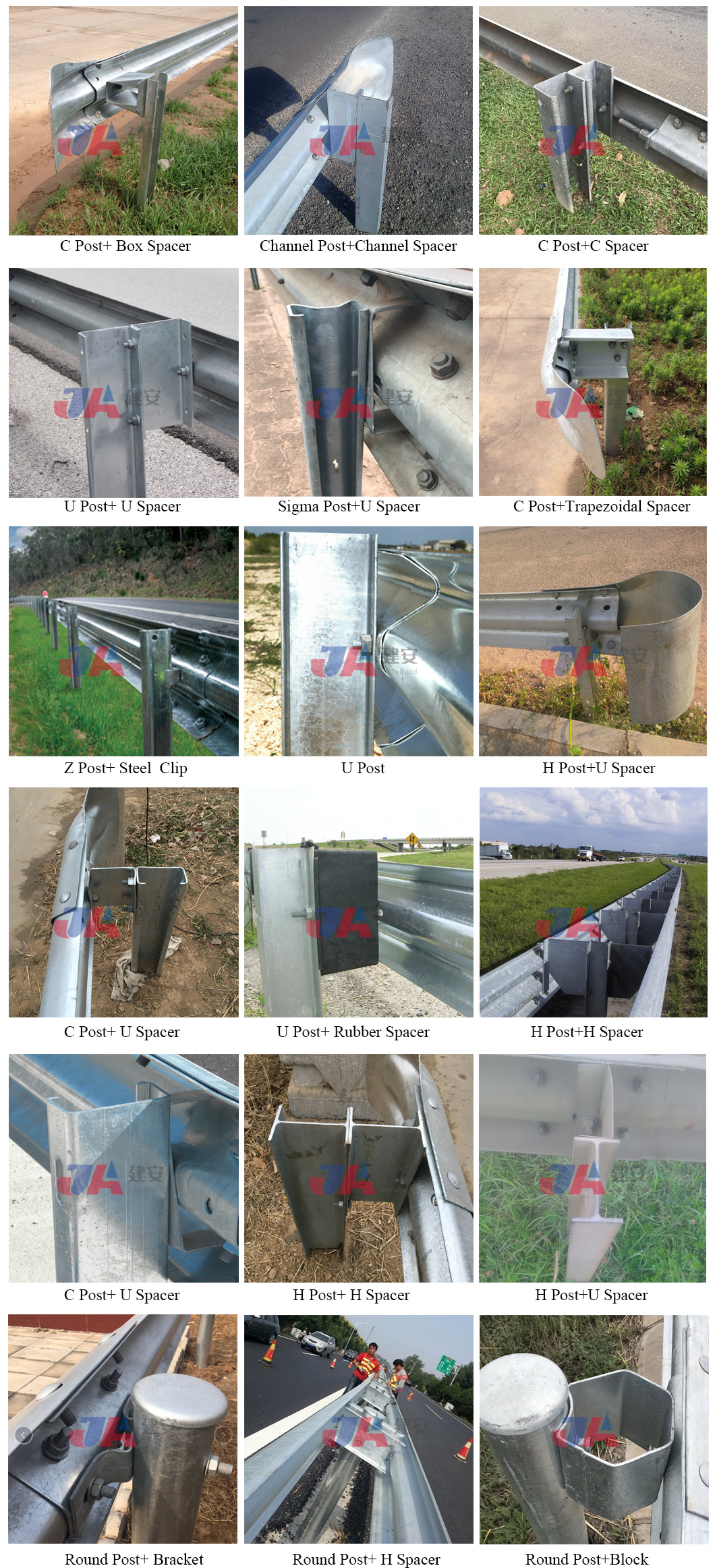 OEM Safety Roller Barrier Highway Guardrail Hot Galvanized Roller Crash Barrier