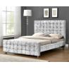 Buy cheap OEM Upholstered Grey King Size Bed Crush Velvet Fabric Bed Frame EMC Certificate from wholesalers