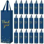 Custom Printed Kraft Paper Wine Bottle Gift Shopping Bag with Hand Length Handle