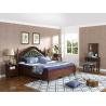 Buy cheap Rubber Wood made bedroom furniture Cheap malaysia imported Solid wood bed high quality PU leather Headboard Upholstured from wholesalers