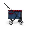 Buy cheap Blue Cowboy Canvas Cozy Dog Carrier Trolley Dog Trolley On Wheels 53x39x82cm from wholesalers