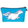 Buy cheap Cute Printed Blue Large Zip Makeup Bag Cosmetic Purse Organizer For Traveling from wholesalers
