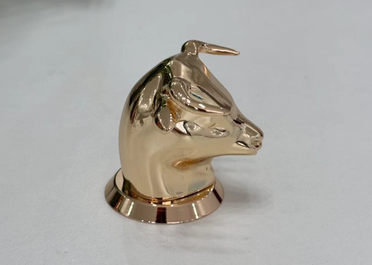 Zinc-Alloy Bull-Shaped Perfume Bottle Caps For Matching With Perfume Bottles