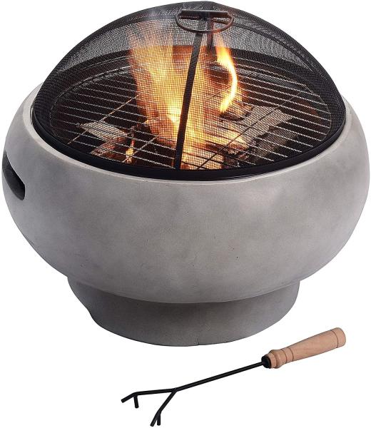 Buy cheap Lightweight Concrete Round Charcoal Burning Fire Pit Wood Burning Brazier from wholesalers