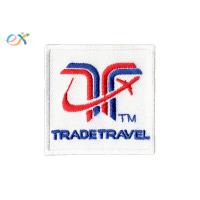 Buy cheap White Bottom Polyester Fabric Iron On Letter Patches Size Customized product