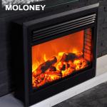 30" Portable Electric Fireplace LED Light Realistic Flame Simulated Charcoal