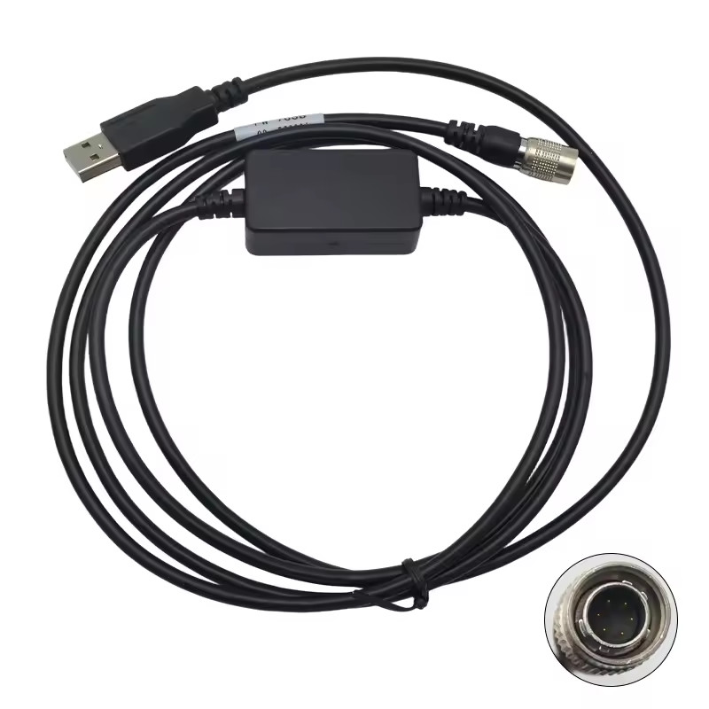 Convenient 6 PIN USB RS232 Data Download Cable For Hi-Target Survey Total Station HTS221/420/121/520/ATS320