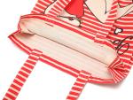 Full Color Printed Handles Pink 12oz Flat Cotton Tote Bags