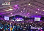 50m Width Outdoor Event Tents With Glass / ABS Walls For 8000-10000 People