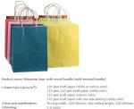 Custom Printed Luxury Wide Base Brown Kraft Paper Carrier Bag,packaging luxury