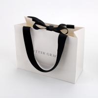Buy cheap Eco Friendly Custom Printed Bamboo Paper Shopping Bag With Ribbon Handle product