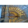 Buy cheap Stainless Steel Curved Glass Staircase Modern House Decoration With Wall Mounted Handrails from wholesalers