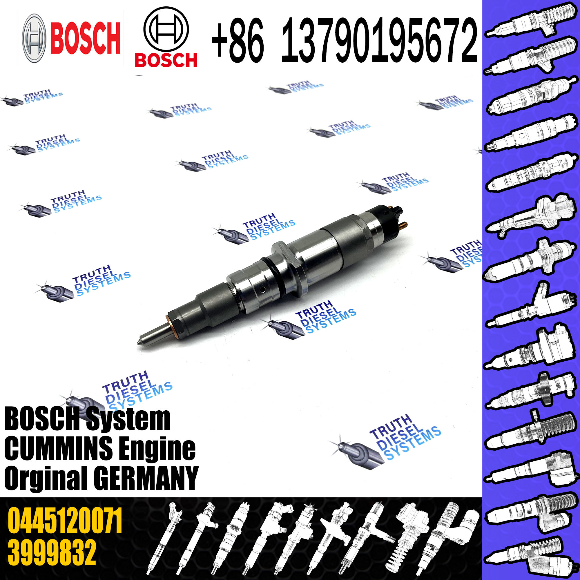 fuel injector Common Rail Diesel Fuel Injector 0445120184 FOR CUMMINS bosch 4981077 5253221 0445120071