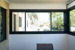 Wood Grain Aluminum Sliding Window Double Glazed Wind Resistance