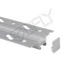 Buy cheap 56*17mm Plaster LED Channel With Prismatic Cover Anti-Dazzle For LED Strip from wholesalers