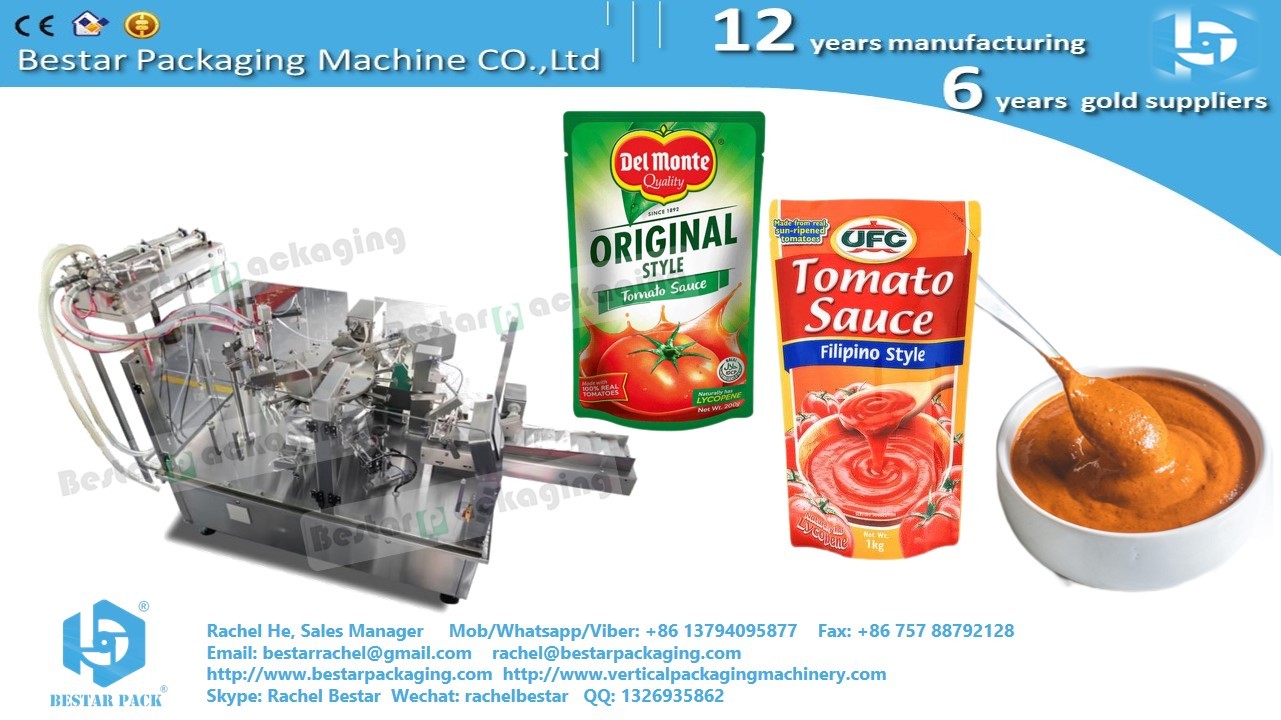 Bestar doypack machine with pump and tank for edible oil pouch packaging