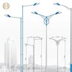 Round / Conical Shape Street Light Pole Q235B Single Arm Light Pole