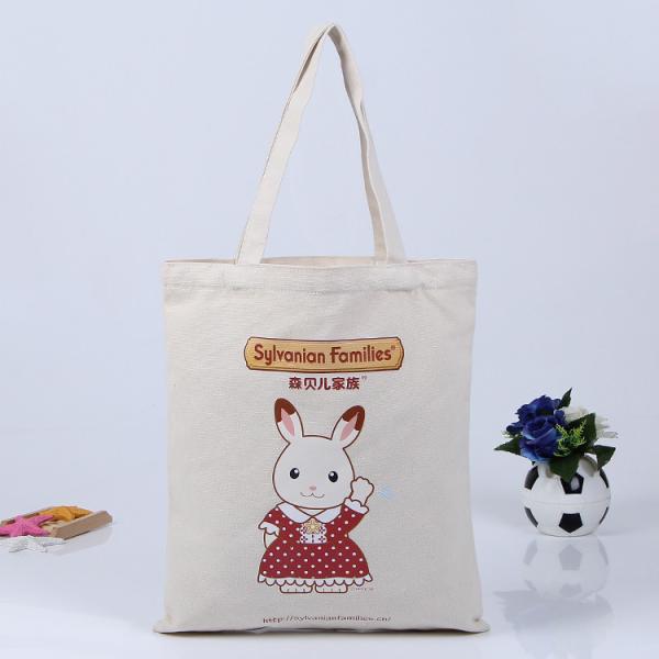 Buy cheap Top grade full color pattern plain white cotton shopping tote bag from wholesalers