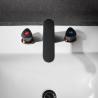 Buy cheap 2 Handle Bathroom Widespread Faucet Black Deck Mounted from wholesalers